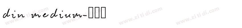 din medium字体转换